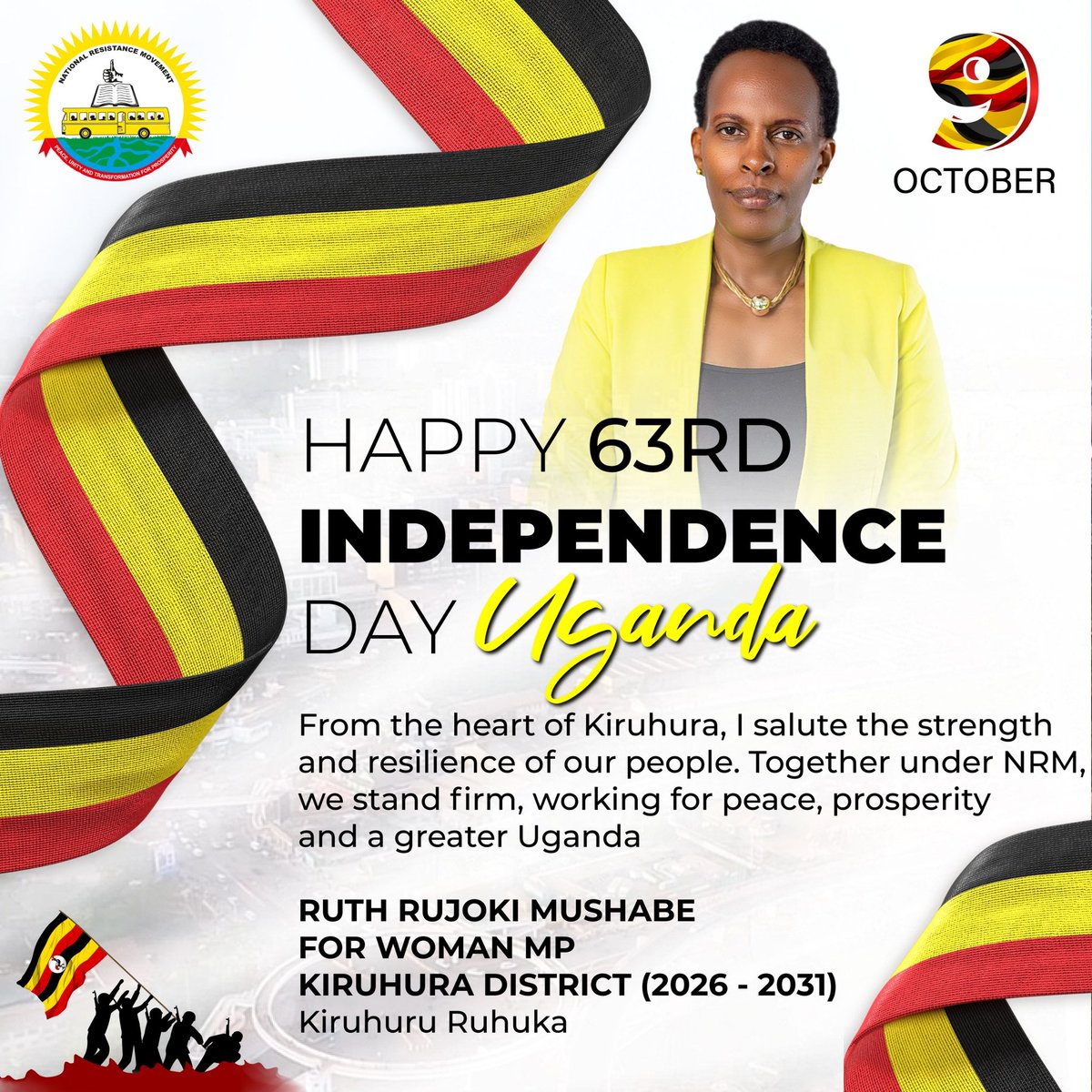 Happy 63rd Independence Day Uganda🇺🇬🇺🇬