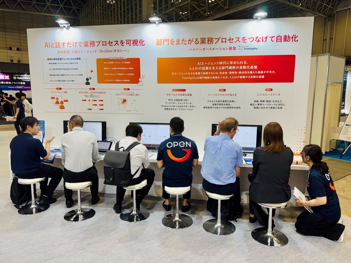 RPA_Tech's tweet image. ＼#AIエージェントWorld 2日目／
オープンは小間番号：38-30（5ホール）で、#AIエージェント サービスの #OroSee と #MentionMe を初公開!!
ブースではミニセミナーも開催しています(˶′◡′˶)

詳細☞　nextech-week.jp/hub/ja-jp/exhi…

#オープン株式会社 #RPA #AI #生成AI #BizRobo #AUTORO #NexTechWeek #DX
