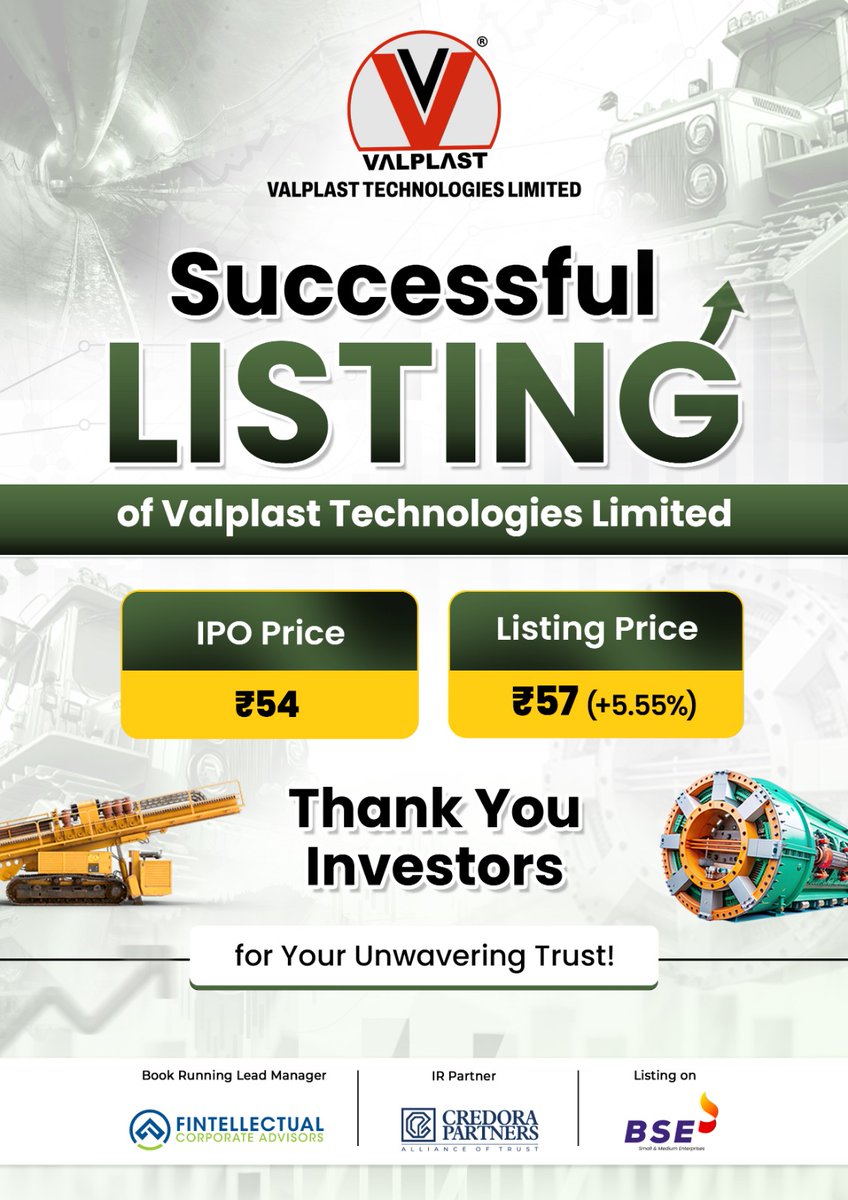 Dr_nature08's tweet photo. #SuccessfulListinG #IPO
#Valplast https://t.co/eHH4xWClAk
