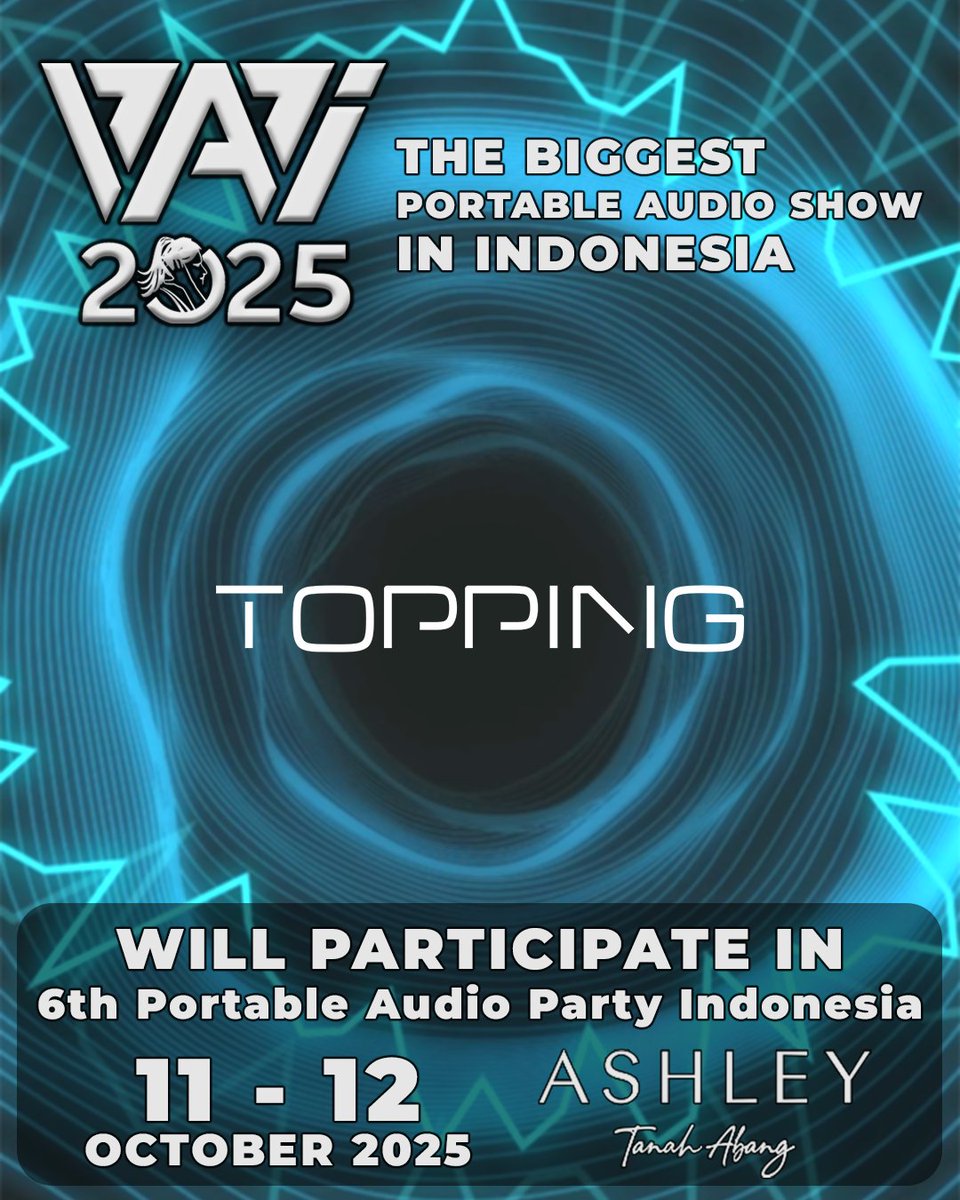 🎧Join TOPPING at Portable Audio Party Indonesia
2025🎶The upcoming DX9 Discrete will be showing at that time!
Dates: 11-12 October 2025
Time: 10:00 hrs to 19:00 hrs
Venue: Ashley Hotel Tanah Abang, Jakarta
Admission: Free