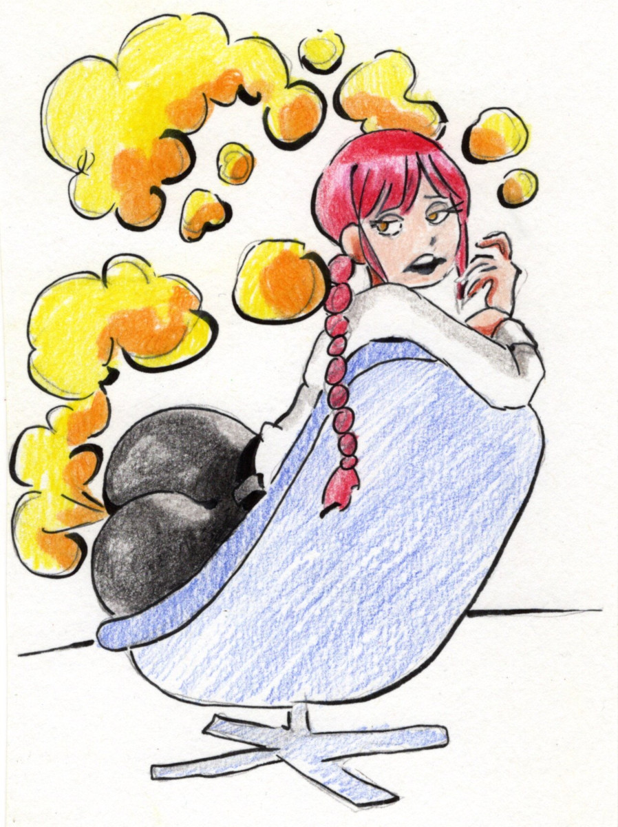 (Commission) Makima from Chainsaw Man getting into the best position to let out a nonchalant fart.

And another reminder to get ready for next month, Everybody on a commission tier on my Patreon in November will get an extra name-only sketch commission as a free bonus.