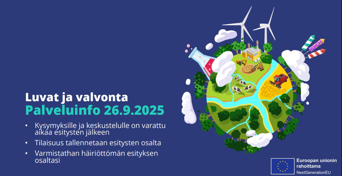 Luvat ja valvonta -palvelun infon tallenne ja esitykset on julkaistu  #yksiluukku #digiluvat Katso 👉luvatjavalvonta.fi/ajankohtaista/…