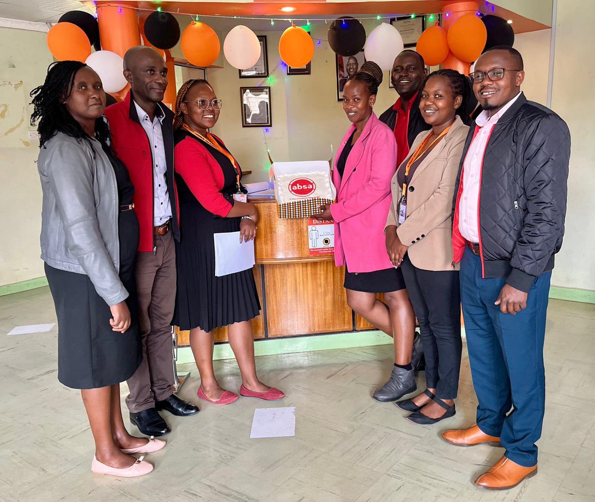 🎉 In the spirit of Customer Service Week, we extend our heartfelt thanks to Absa Bank for taking the time to celebrate with us and for the thoughtful gesture of bringing a cake. Your kindness truly made our day sweeter!  <a href="/AbsaKenya/">Absa Bank Kenya</a> Thank you! 🙏 #CustomerServiceWeek