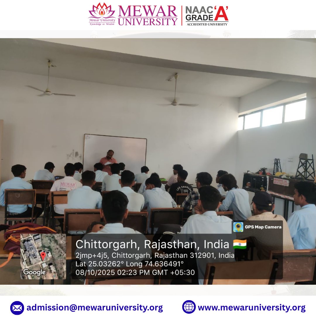universitymewar's tweet image. 🎓 Value Added Course on “Mine Gases and Lamp Handling” ⛏️💡
The Department of #MiningEngineering, Mewar University, organized a comprehensive VAC focusing on Mine Gases and Lamp Handling.
#MewarUniversity #ValueAddedCourse #HandsOnTraining #EngineeringEducation #SkillDevelop