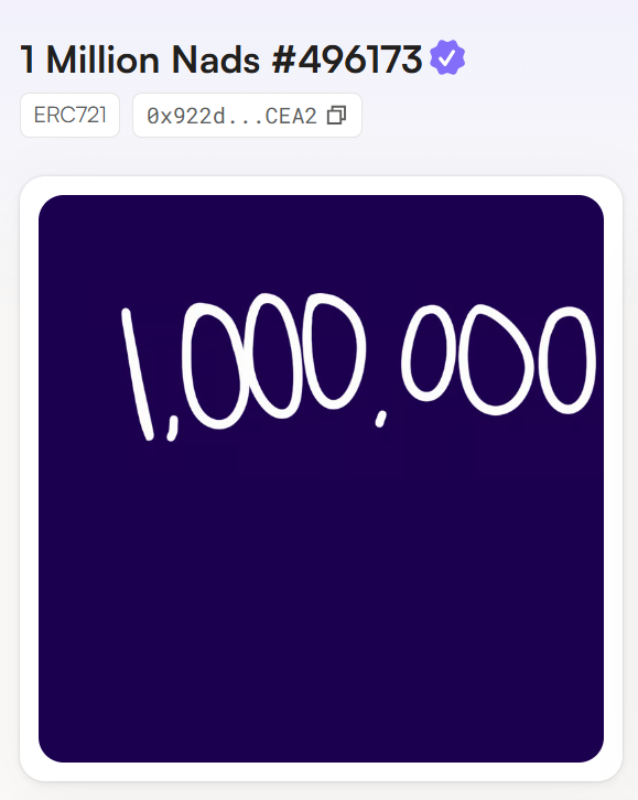 dakimelv's tweet image. If you are a holder of 1 Million Nads NFT, you will automatically be eligible for an airdrop. #Monad #monadprotocol #MonadAirdrop #monadnetwork #monad_testnet_mon
