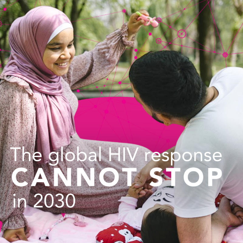 UNAIDS's tweet photo. Millions will need HIV services beyond 2030.

Long-term sustainability is critical to ensure continued access to HIV prevention, treatment, and care for the millions of people who will need services beyond 2030.