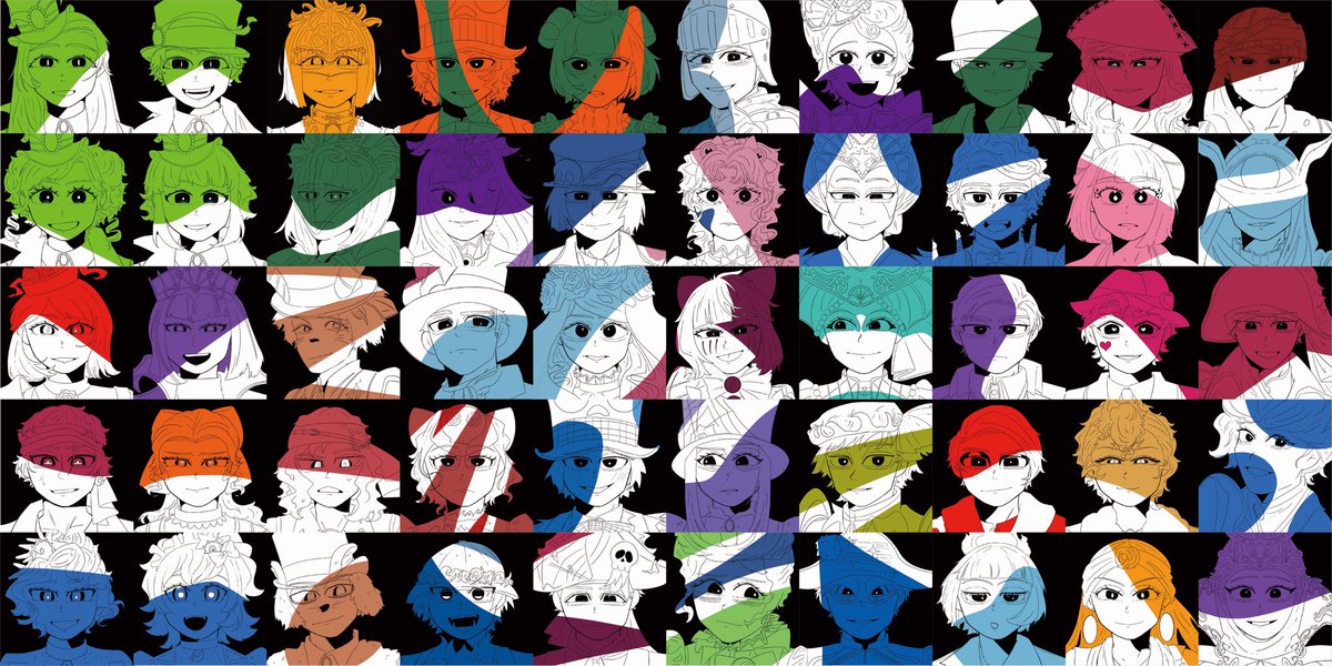 soluv_N's tweet photo. ﾌﾚﾝｼﾞｰ･ｽﾌﾟﾌﾞ･ﾐｽﾃｨｰｸ･手下･ｳﾞｨﾗﾜ
全部で50人描けました🥹
#Dハロ https://t.co/Hi3qitE1f4