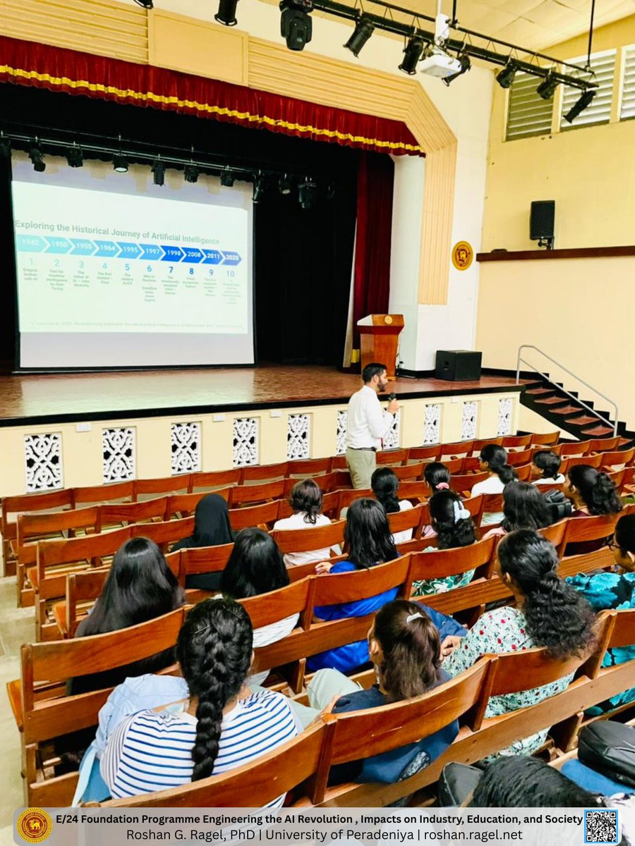 ragelrg's tweet image. AI’s future isn’t just code — it’s character.
Proud to share insights on the AI Revolution with the next generation of engineers @universityofperadeniya 🚀
#AIForGood #GenerativeAI #EngineeringEducation