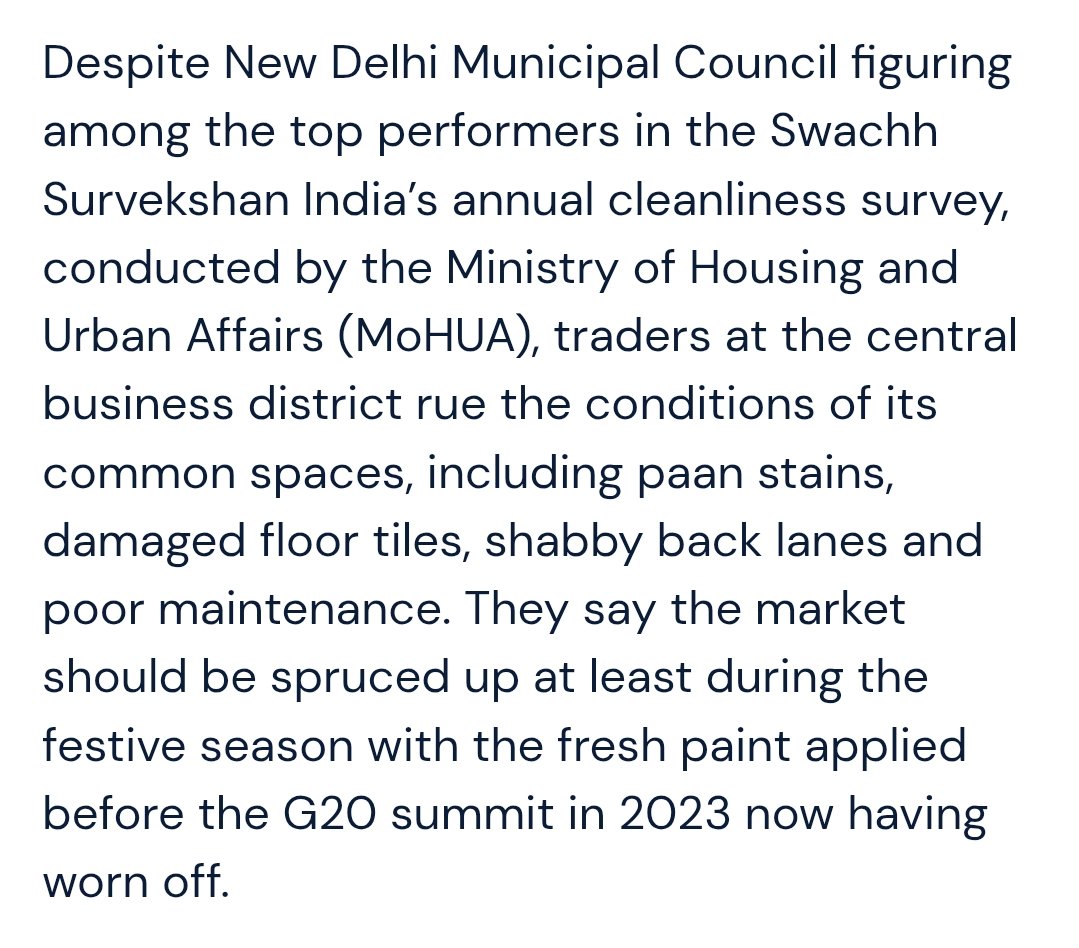 NDTAofficial's tweet photo. https://t.co/05wLdHnxZ5

@PMOIndia @HMOIndia
@SwachSurvekshan @SwachhBharatGov
@BJP4Delhi @BansuriSwaraj @p_sahibsingh @kuljeetschahal 
Pls CLEAN @CP_Heartofdelhi ,pls @tweetndmc wakeup &amp; do what you are being awarded for,CP IS PRIDE OF INDIA,IT SHD SPARKLE CLEAN @htTweets SAVECP https://t.co/BCwDDExFG0