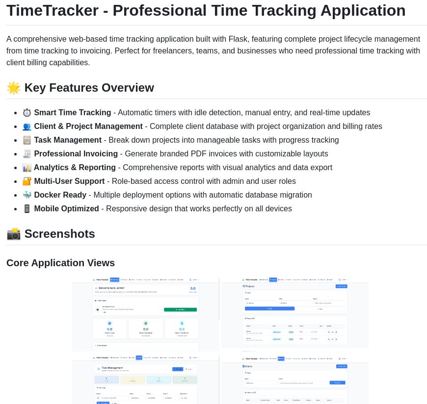 tom_doerr's tweet image. Track time, manage projects, and generate invoices in one web app