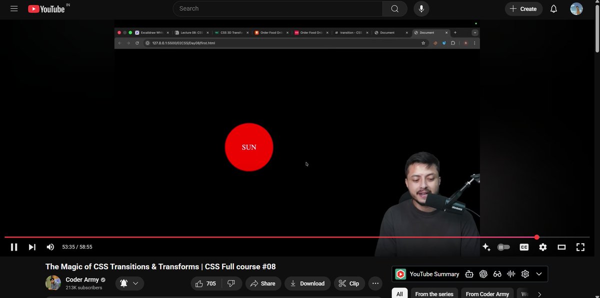 neuralnerd01's tweet image. Day 13–14/100 of #100DaysOfCode ✨ @rohit_negi9 

Learned to make websites move &amp;amp; feel alive!
🎞️ CSS Animations – @keyframes, timing, delay, direction
⚙️ Transforms – move, scale, rotate with precision
💫 Transitions – smooth hover &amp;amp; UI effects