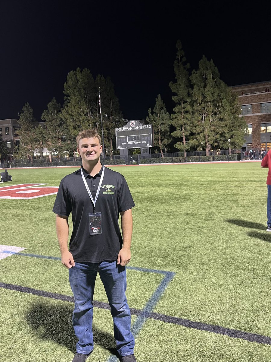 Had so much fun this weekend with <a href="/Chapman_Fb/">Chapman University Football</a> such an exciting game to watch. Thank you so much <a href="/coachshine99/">Casey Shine</a> <a href="/iclw5582/">Coach Izaiah Clarence Lee Williams</a> <a href="/ChapmanRecruit/">Chapman Football Recruiting</a>