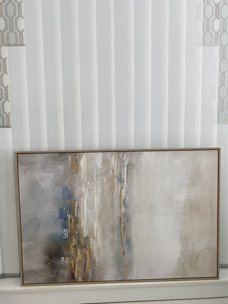 virginiaesber's tweet image. ¡Nuevo!🆕 Cuadros de 120x80cm con muchos matices, texturas, toques dorados  y diferentes tonalidades de color azul. Decora las paredes y crea espacios bonitos #Arte #Cuadros #jueves  #DecoramosParaTÍ💙