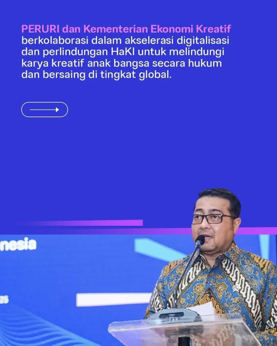 RorenWijaya's tweet photo. PERURI berkolaborasi dengan Kementerian Ekonomi Kreatif guna mempercepat digitalisasi dan perlindungan HaKI.

#PerusahaanTeknologiHighSecurity #InnovationforASovereignFuture #KemajuanBerdaulat #InovasiKeamananTinggi #PeruriGovTechIndonesia #TrusteeOfSovereignty https://t.co/gPH2xj14ta