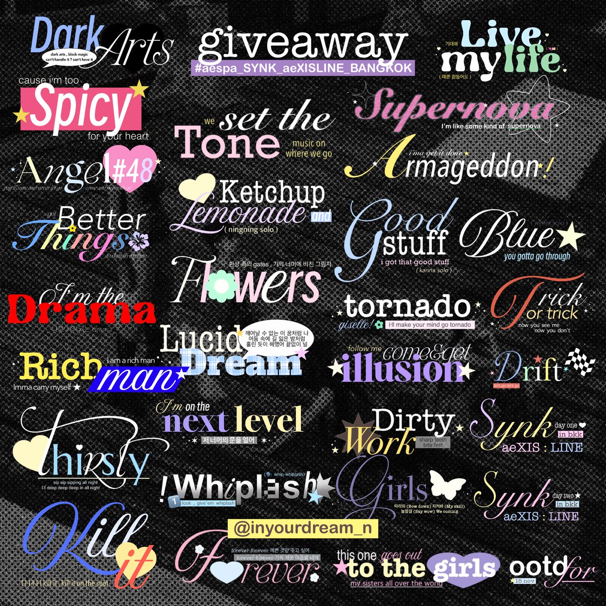 inyourdream_n's tweet image. ( 📢 ) pls kindly retweet before use !

- giveaway png.files 📁🗯️♥️
for # aespa_SYNK_aeXISLINE_BANGKOK ⭐️

🔗 drive.google.com/drive/folders/…

✳️ only for personal use * don’t repost *

#aespa_SYNK_aeXISLINE_BANGKOK 
#aespa_SYNK_aeXISLINE_BKK