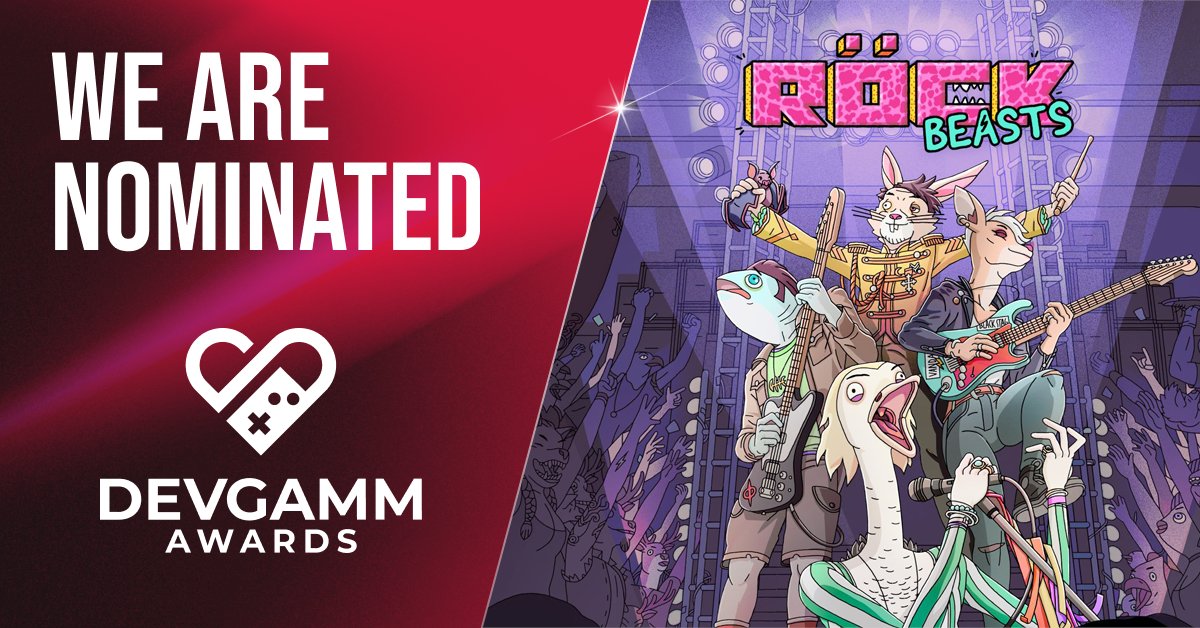 Turn up the volume, Rockstars! 🎸🔥

Out of nearly 700 submissions, ROCKBEASTS made it to the <a href="/DevGAMM/">DevGAMM</a> 2025 Awards finals - and not just in one, but two categories:

🏆 Grand Prize
🎧 Excellence in Audio

We’re beyond proud and ready to rock even harder! 🤘