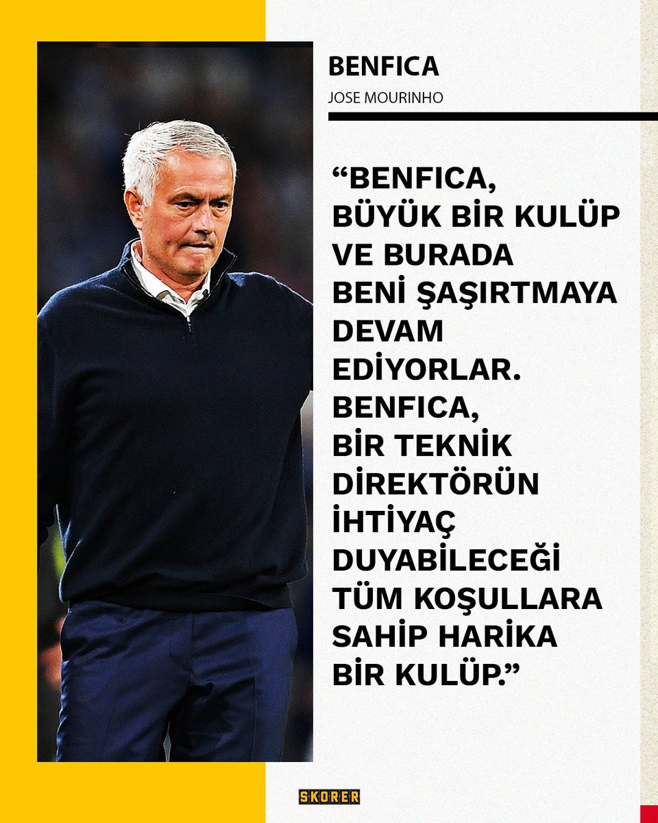 skorerrcom's tweet image. Jose Mourinho&apos;dan Benfica sözleri...

🗣 &quot;Benfica, büyük bir kulüp ve burada beni şaşırtmaya devam ediyorlar. Benfica, bir teknik direktörün ihtiyaç duyabileceği tüm koşullara sahip harika bir kulüp.&quot;

#josemourinho #benfica #portekiz #futbol