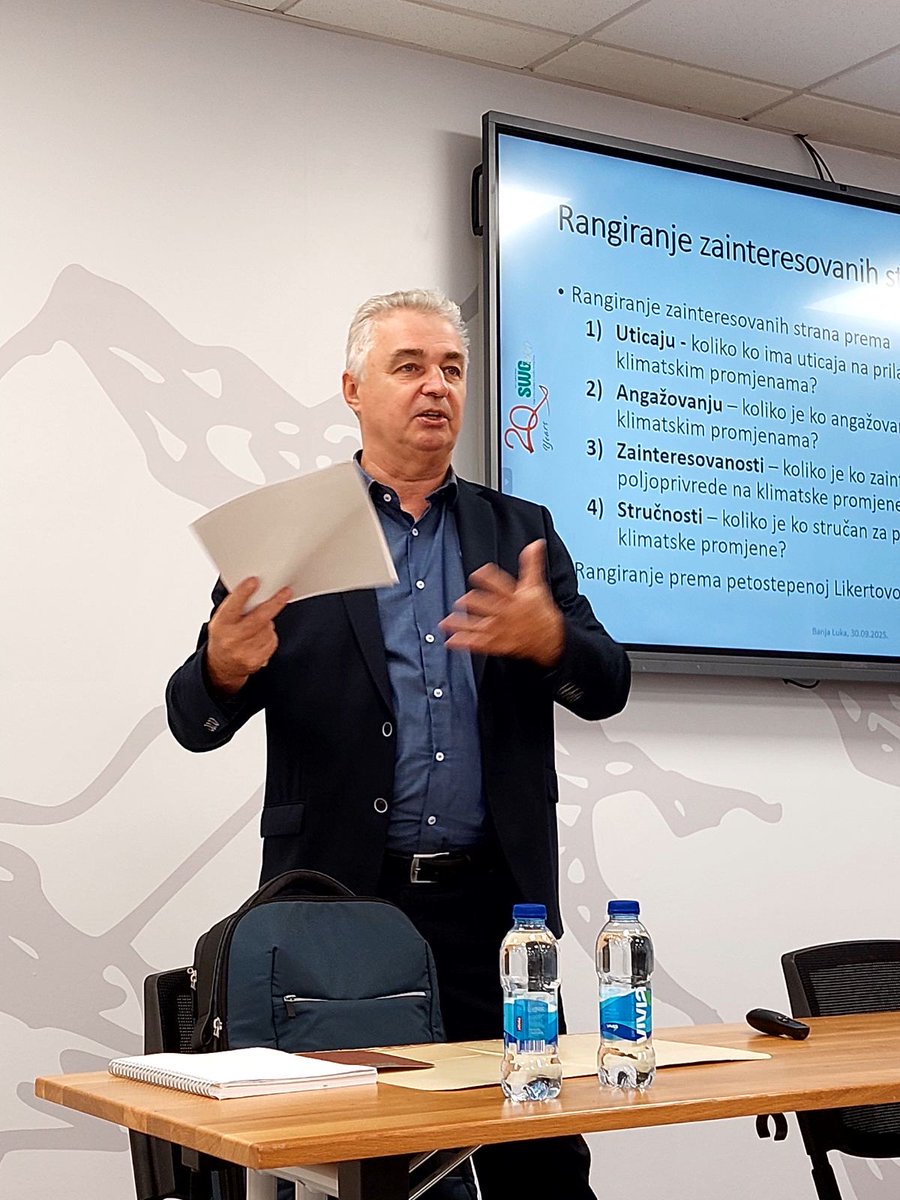 Banja Luka: 2nd Workshop on Climate Adaptation in Agriculture ✅ Stakeholder ranking &amp; SWOT reviewed ✅Goals &amp; priority actions set ✅ Emphasis on ongoing dialogue &amp; cross-sector cooperation. #RegionalClimatePartnership #Agriculture #ClimateAdaptation #GreenAgenda