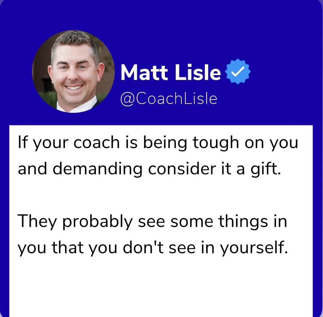 Keep grinding through the season and the hard work will pay off