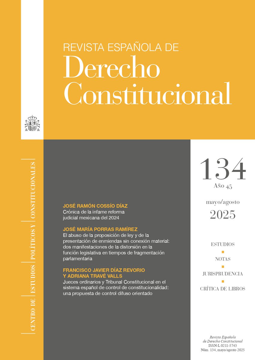 redc_cepc's tweet photo. 🟡Consulta la "Doctrina del Tribunal Constitucional durante el primer cuatrimestre de 2025", del
@TConstitucionE en la #REDC134.
🔗Acceso a través de https://t.co/KZXsjO8DMW https://t.co/qLecr3YZXL