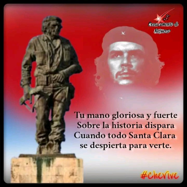 #BuenosDías🇨🇺
El Che nos enseñó el camino, su inmensa sabiduría descubrió los secretos del hacer...nos enseñó a actuar y vencer.
¡ Hasta la Victoria Siempre!
#MiMóvilEsPatria