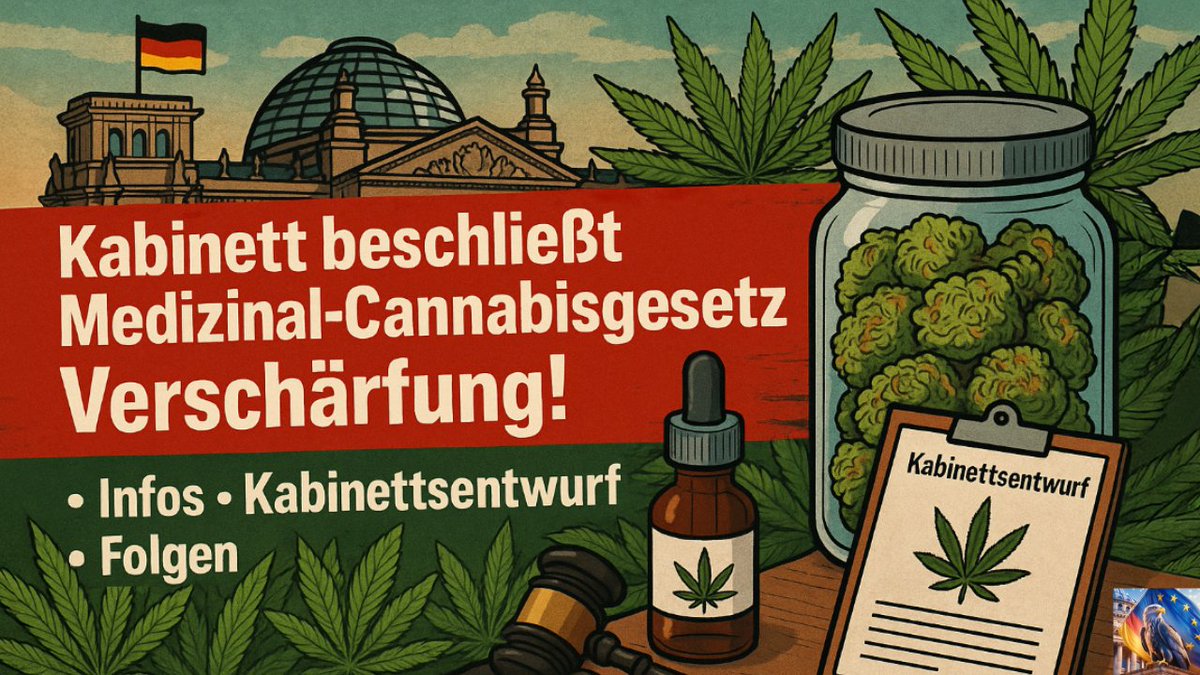 Kabinett beschließt Medizinal-Cannabisgesetz Verschärfung!
Im Video🔽
youtu.be/xztNDJ0-svg

-Infos
-Kabinettsentwurf / Blüten im Fokus!
-Folgen
-#CDU Gesundheitspolitikerin Borchardt pro Medizinalcannabis🤔
-<a href="/spdbt/">SPD-Fraktion im Bundestag</a> <a href="/spdde/">SPD Parteivorstand 🇪🇺</a> #SPD hinter #MedCanG ?
#MehrSchwarzmarktWarken #Weedmob