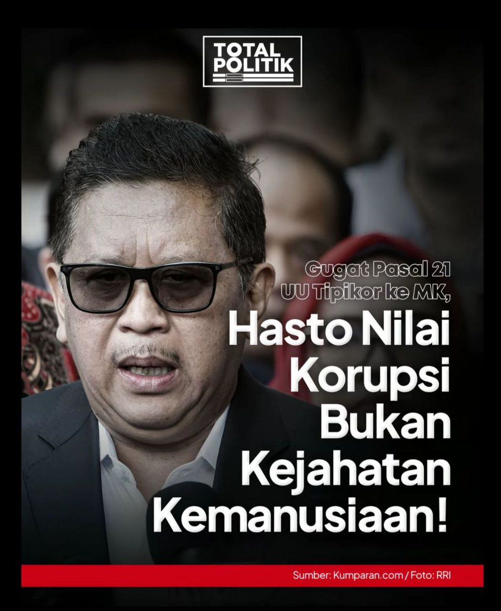 Kenapa ga bahas soal Hasto, Den?

Ini benar" merusak seluruh sendi kehidupan berbangsa.
Merusak peradaban!!