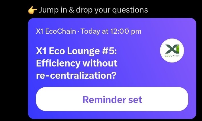 Abdulha38742601's tweet image. Join me for an awesome Live AMA hosted by X1 EcoChain, alongside @zorotechnology and @WOWEARNENG

Don’t miss out Let’s talk
 #X1EcoChain, #X1Node, and #Web4 together.
It&apos;s in the next 1 hour we go live