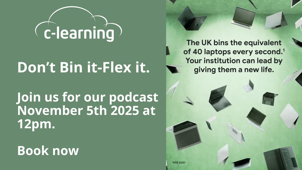 C_learning_net's tweet image. ♻️ Don’t bin it—Flex it!
Join our 30-min podcast on 5 Nov, 12pm to discover how ChromeOS Flex can revive old PCs & Macs at no extra cost.
💻 Manage all devices easily via the Google Admin console.
👉 Register now: docs.google.com/forms/d/e/1FAI…
#ChromeOSFlex #EdTech #Sustainability…