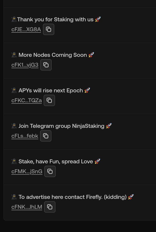 Credit where credit is due, some folks are getting creative with the delegated staking naming