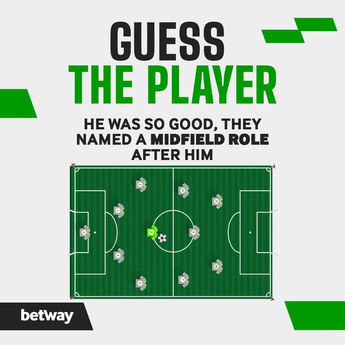 Betway_za's tweet image. 🧠 GUESS THE LEGEND 🧠

"He was so good, they named a midfield role after him."

⚽️ Think you know who it is?

Drop your answer in the comments and tag a friend who should know this!

#FootballTrivia #GuessThePlayer #MidfieldMaestro
