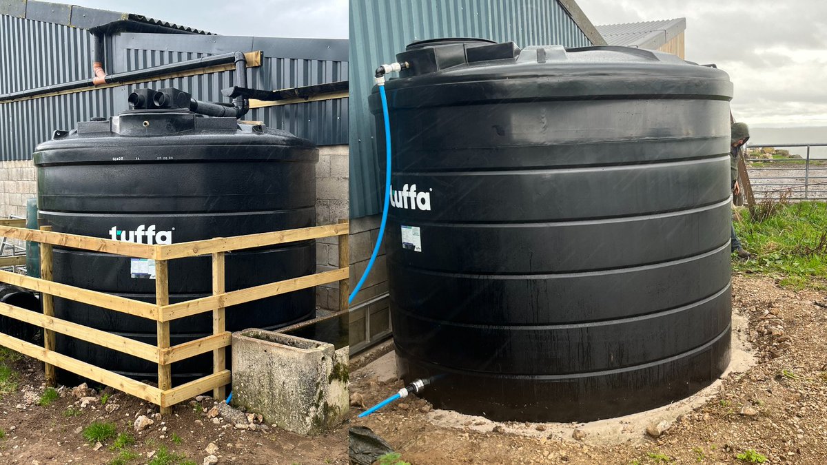 💧 Two 10,000L Rainwater Harvesting Tanks installed in Ashbourne, now catching and storing water to supply the sheds.

🌦️ Sustainable. Practical. Tuffa.

👉 ow.ly/aW4M50X60nI