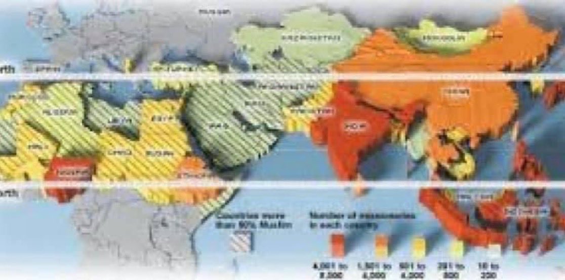jjdjbtl's tweet photo. According to @joshuaproject there are presently 17,425 people groups in the world and 7,410 (42.5%) of these are UNREACHED PEOPLE GROUPS.
The vast majority of these UPG’s are found in, or near, what we often refer to today as the 1040 Window!
#1040window #unreachedpeoplegroups1040