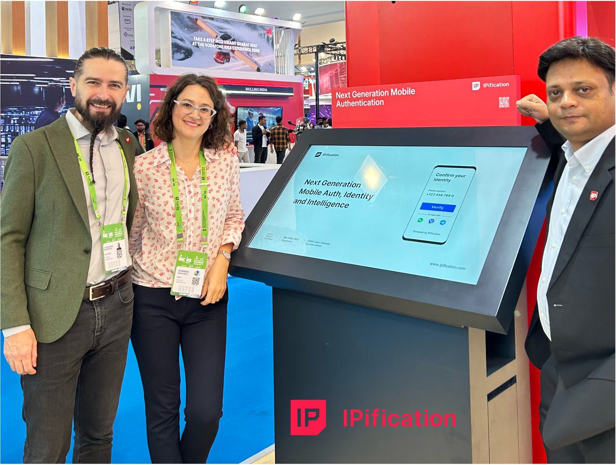 GSMA's tweet image. On Day 2 at #IMC2025, we’re thrilled to have @IPification showcasing their cutting-edge passwordless #MobileAuthentication technology!

This innovation redefines digital identity &amp;amp; mobile security, offering a frictionless experience.

Visit us @ Hall 1, Booth D7, to learn more 📍