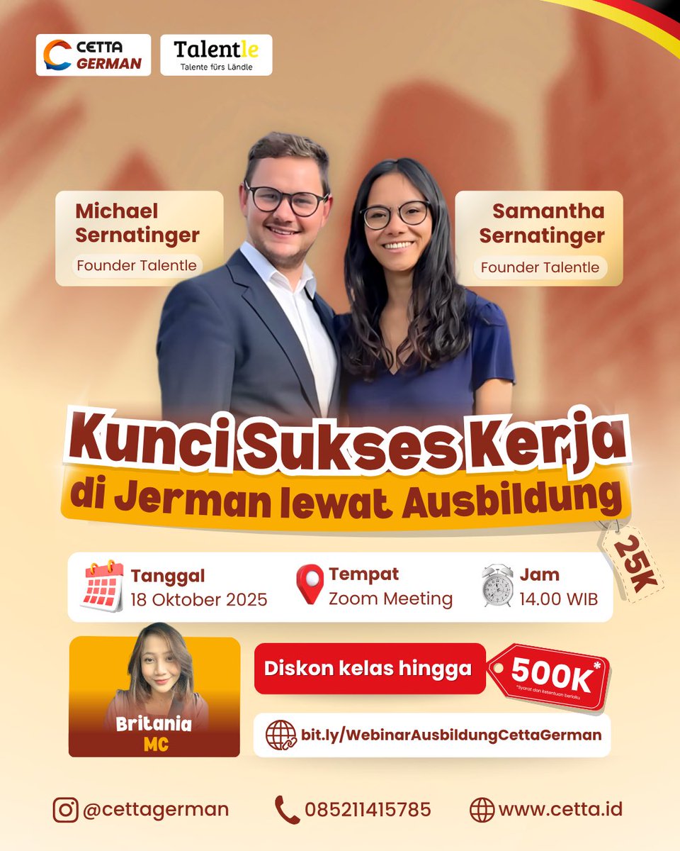 collegemfs's tweet image. susah banget ga sih cari kerja di indo belakangan ini? 😩
mending kabur ke jerman aja yuk lewat program Ausbildung 🇩🇪

ikut event ini karena bakal bongkar semua langkahnya biar kamu gak bingung mulai dari mana!

Daftar disini: 
bit.ly/WebinarAusbild… [PP]