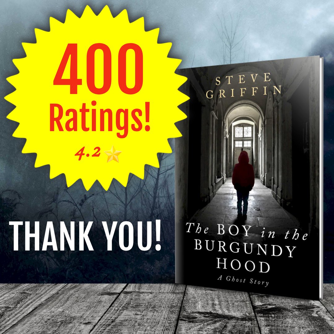 🎉 This ghost story - the one I once wondered how I’d even write - has just passed 400 ratings on Amazon!

Huge thanks to everyone who downloaded The Boy in the Burgundy Hood during its recent promo, and an even bigger shoutout to those who rated or reviewed it.