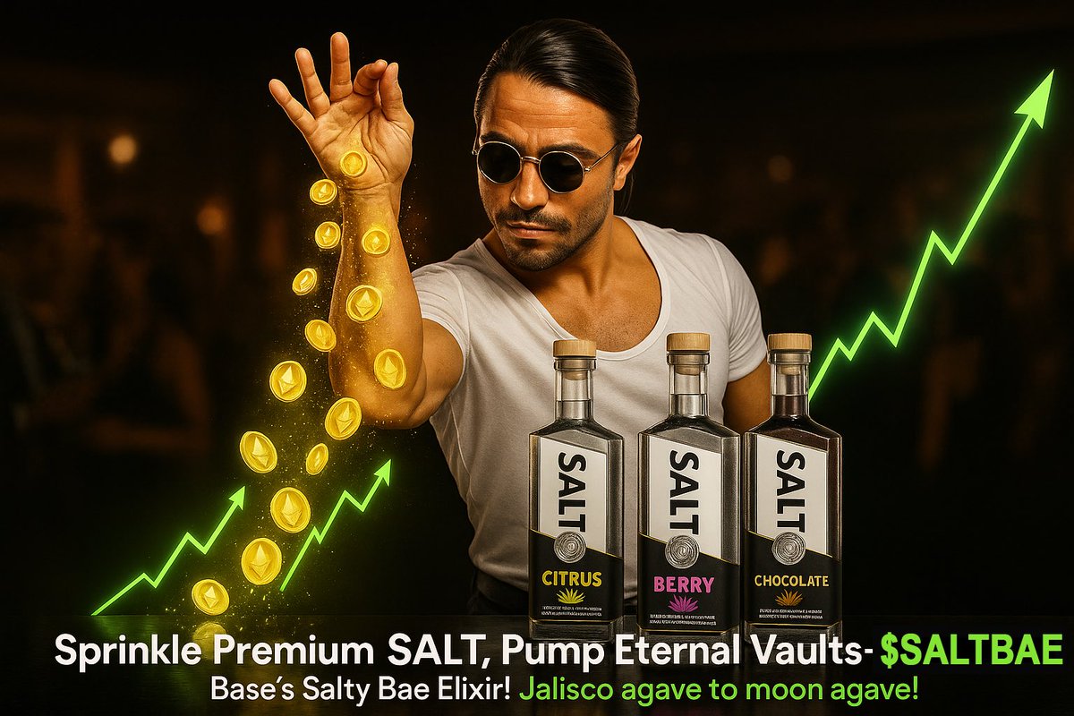 When Base gets bland, he brings the flavor.
$SALTBAE — the degen elixir for eternal pumps.