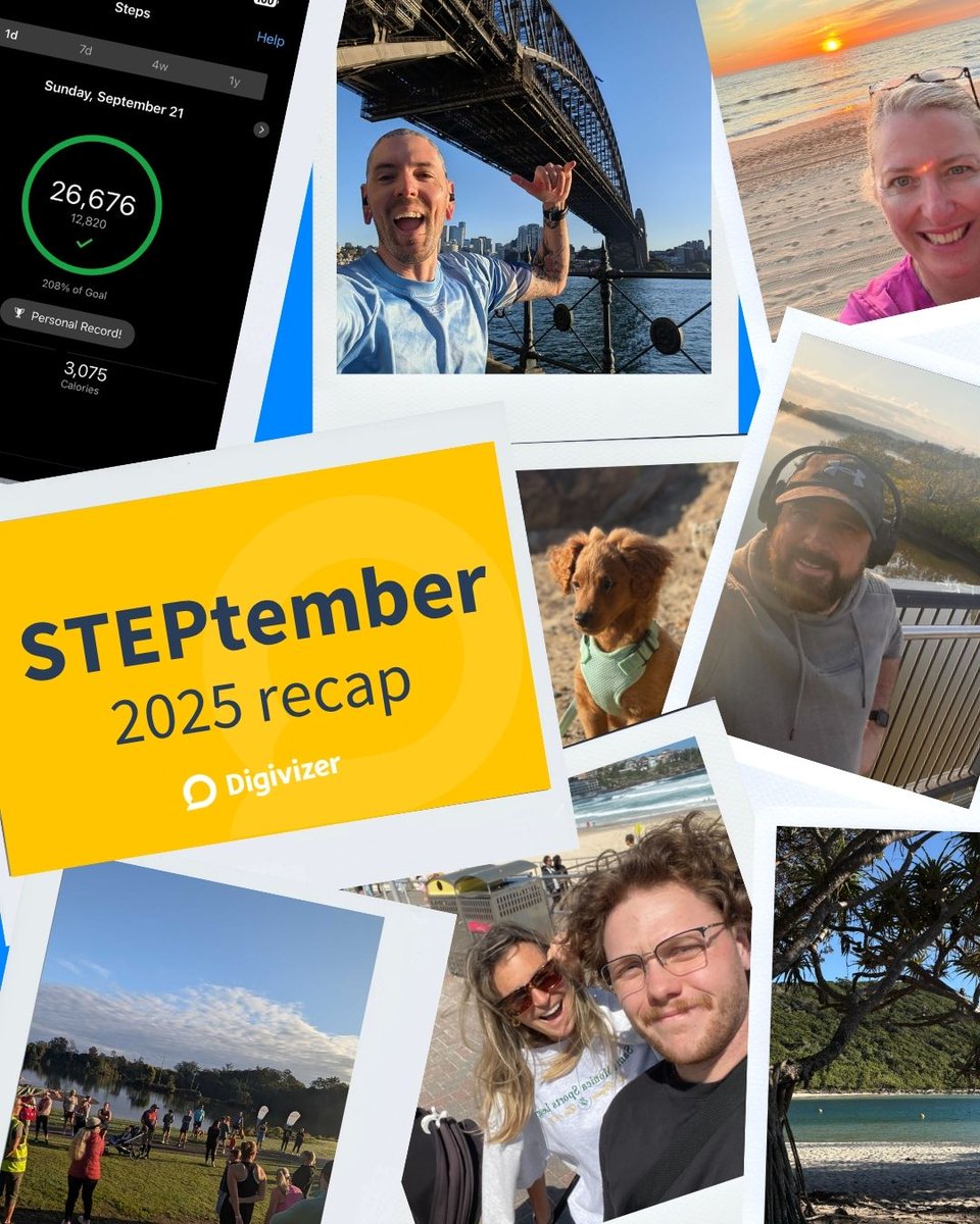 Digivizer's tweet image. We smashed our record! 👣

Team Digivizer delivered 6,406,437 steps in #STEPtember (up from 5.2M last year!) 

👏 Top steppers:
🏆 Hugo: 562,075
🥈 Malyn: 531,351
🥉 Emma: 441,784
👟 Team “Walkaholics”: 1,157,906

All for a great cause 💙

#Digivizer