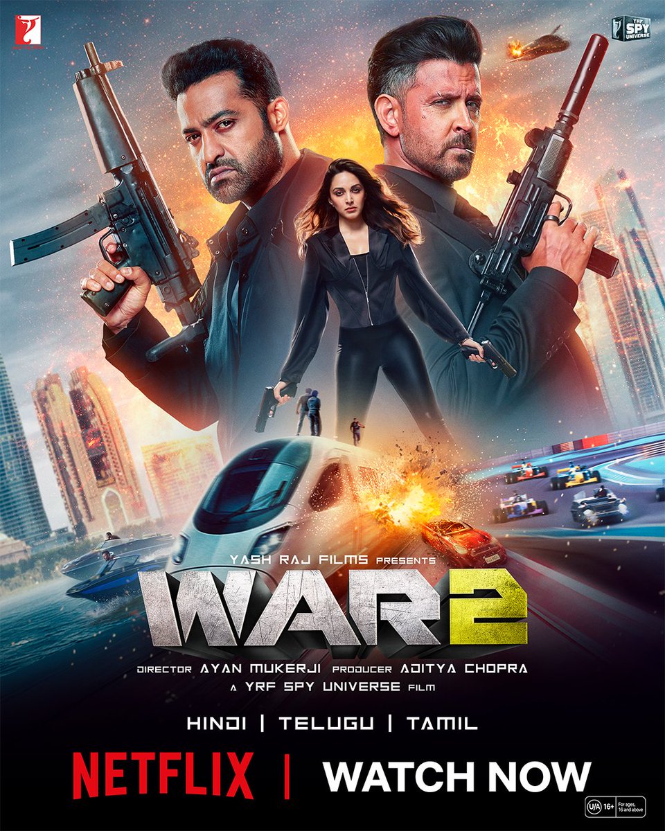 #War2 Streaming now on Netflix.