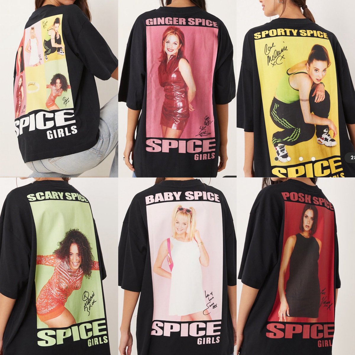 Available now from @asos are these 6 <a href="/spicegirls/">Spice Girls</a> tees. 

linktr.ee/asossg

<a href="/EmmaBunton/">Emma Bunton</a> <a href="/MelanieCmusic/">Melanie C / Mel C</a> <a href="/OfficialMelB/">Melanie Janine Brown MBE</a> <a href="/GeriHalliwell/">Geri Horner</a> <a href="/victoriabeckham/">Victoria Beckham</a> #spicegirls