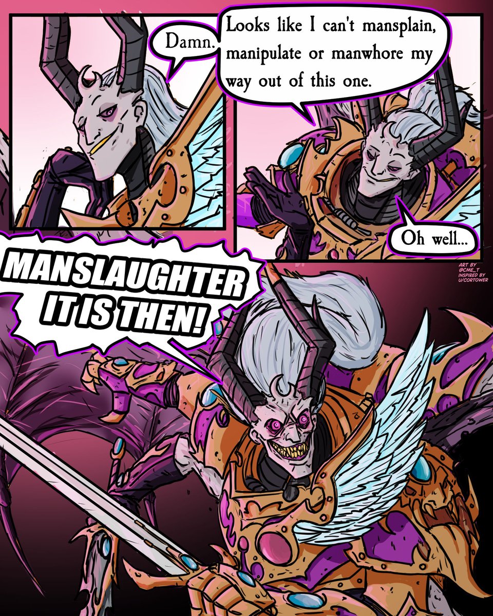 CME_T_Was_Taken's tweet image. Fulgrim being the psycho queen he is