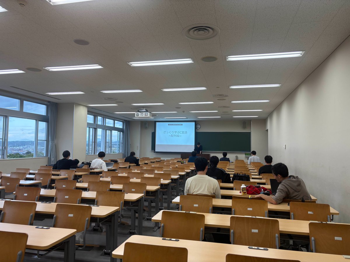 本日の定例会はc言語講習会『配列編』を行いました。