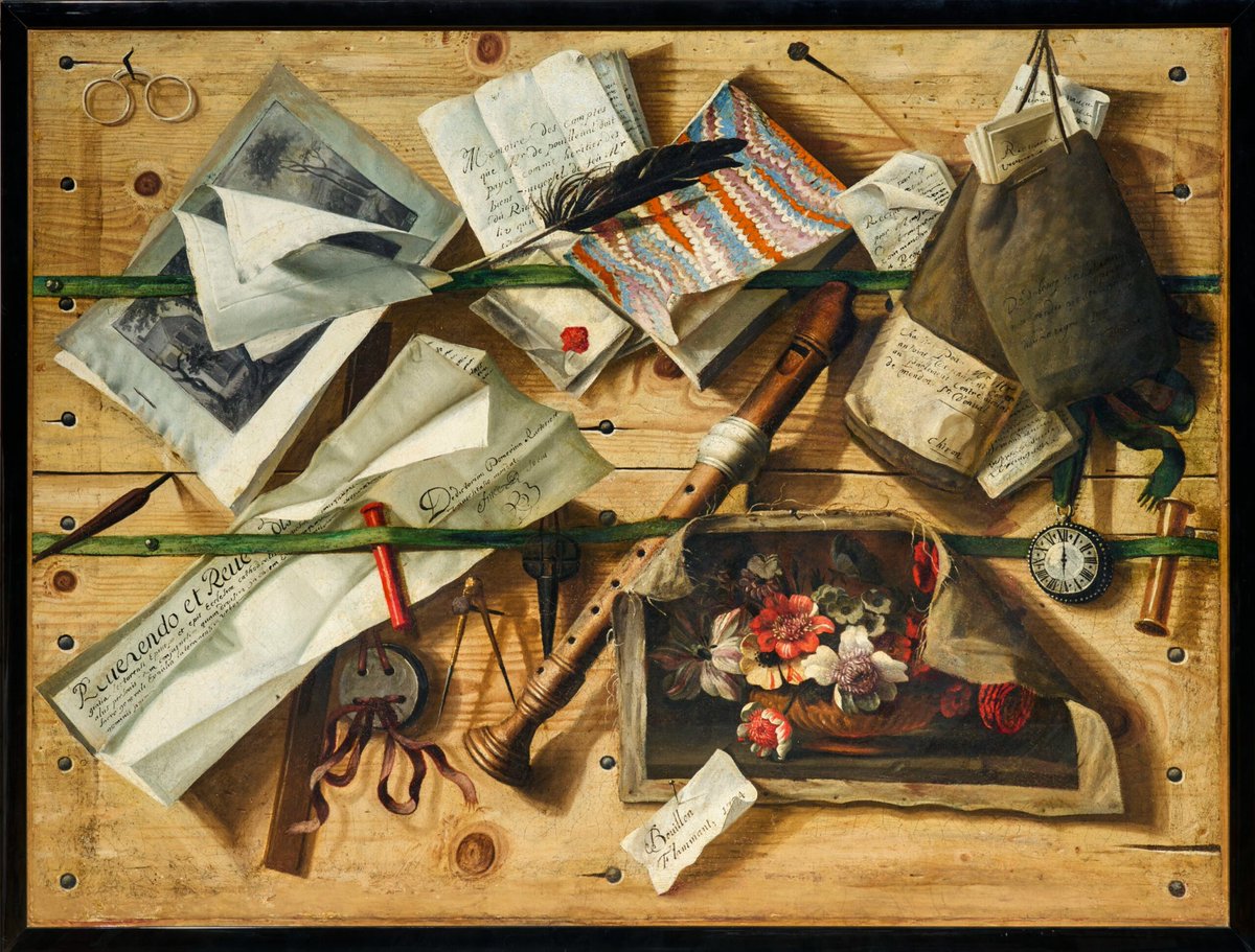 PLIEGUES Y OBJETOS DE TRAMPANTOJO 
Charles Bouillon Flamant
Óleo sobre lienzo.  1704