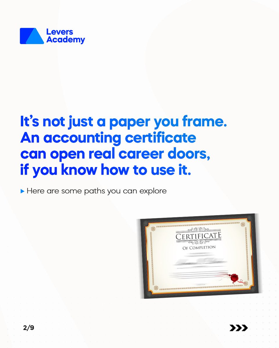 leversacademy's tweet photo. Worried that your Accounting certificate is just sitting in your folder, gathering dust? 😔
You’re not the only one. https://t.co/S59DjYP7df