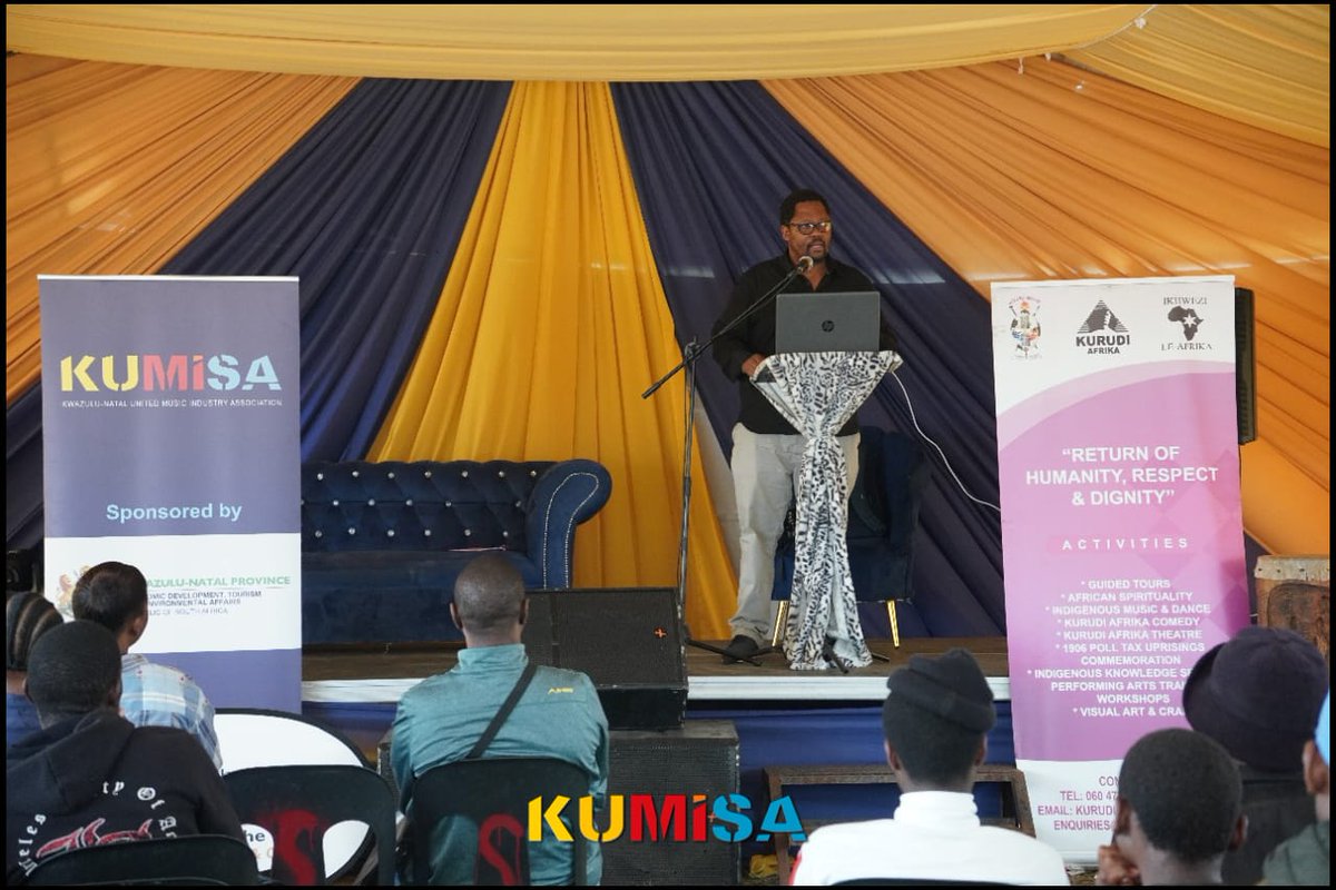 KUMISA MD, Mr. Thando Nyameni led an insightful session on the music industry value  chain and KUMISA programmes during the Creative Arts Programme held atNtelezi Msani Heritage Centre on 2 October, engaging with over 100 talented creatives from the UGU District Municipality. 🎶