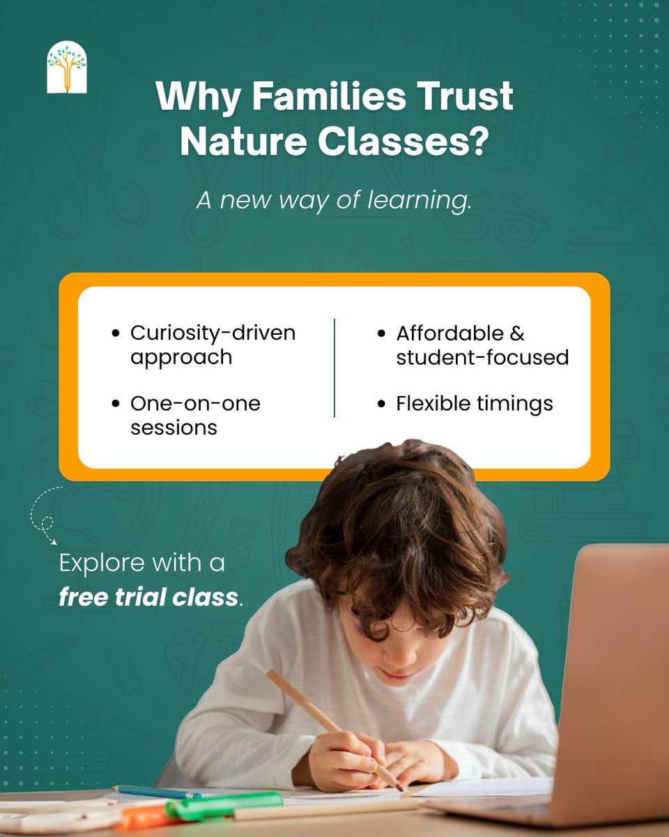 NatureClasses's tweet image. Parents choose us because we put curiosity first, not memorization. 

Every student receives personalized support and flexible learning designed for their needs. 
With dedicated tutors and proven results, families see real progress.

Explore more with a FREE trial at…