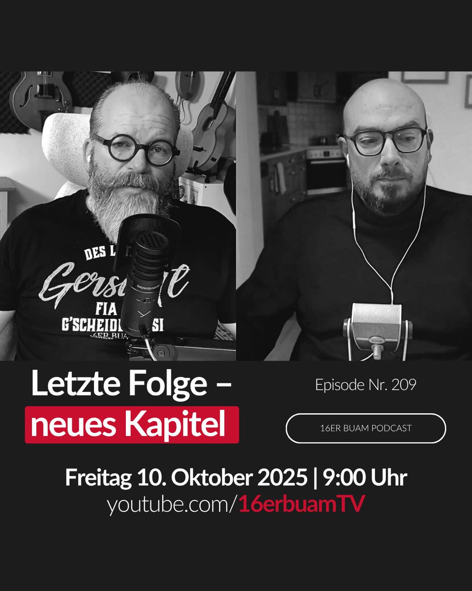 Heute 9:00 live: Folge 209. Pawlatschn seltener, Podcast pausiert – wir erklären warum und was als Nächstes kommt.
youtube.com/live/PqSKLH6X0…