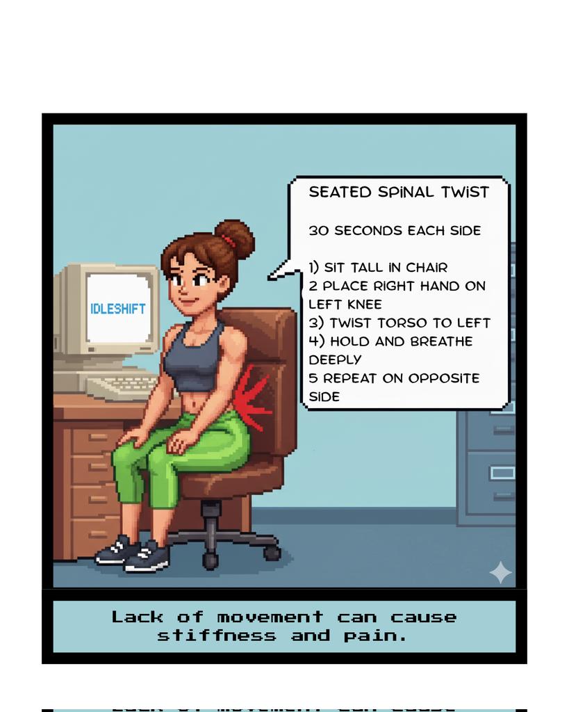 idleshift_'s tweet photo. Spending hours on zoom calls? make sure your body doesn't check out for an early retirement. A few small movements can make a massive difference #deskworkout https://t.co/E6aYzgxHEY