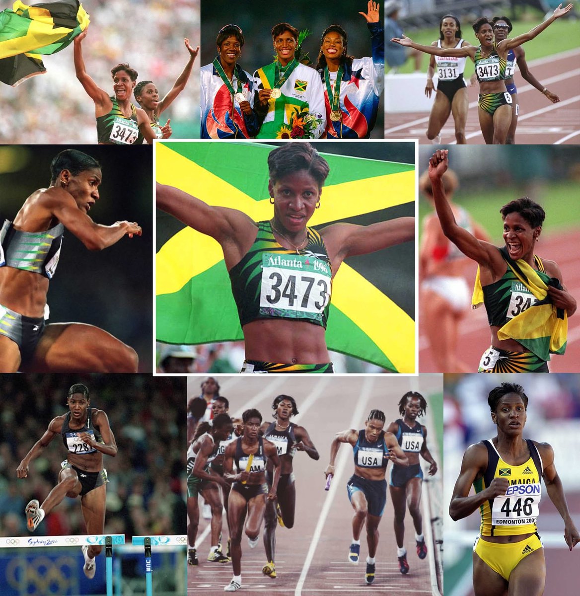 wcchen's tweet image. Deon Hemmings, Legendary #Jamaican athlete, born 57 years ago today on 9 Oct 1968, in St. Ann. York Castle High, Vere Technical, Central State University, Ohio alumna. First Jamaican woman to win Olympic Gold; 400m hurdles 1996 Atlanta. Lest we forget where our Gold Rush began.…