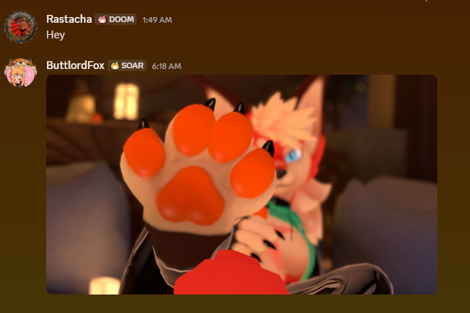 Sending paw pics in retaliation 😡